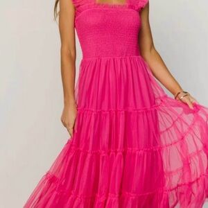 Vibrant Pink Maxi Dress
